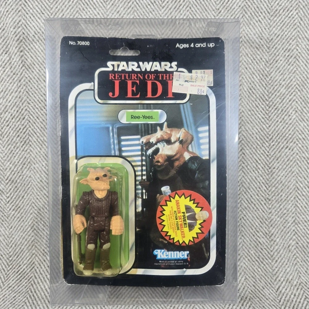 Vintage 1983 Kenner Star Wars Return/Jedi Ree-Yees 79 back w/Free Anakin Sticker